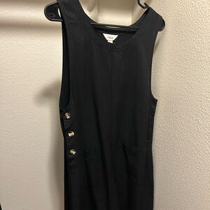 Talbots Black Buttoned Pullover Dress
